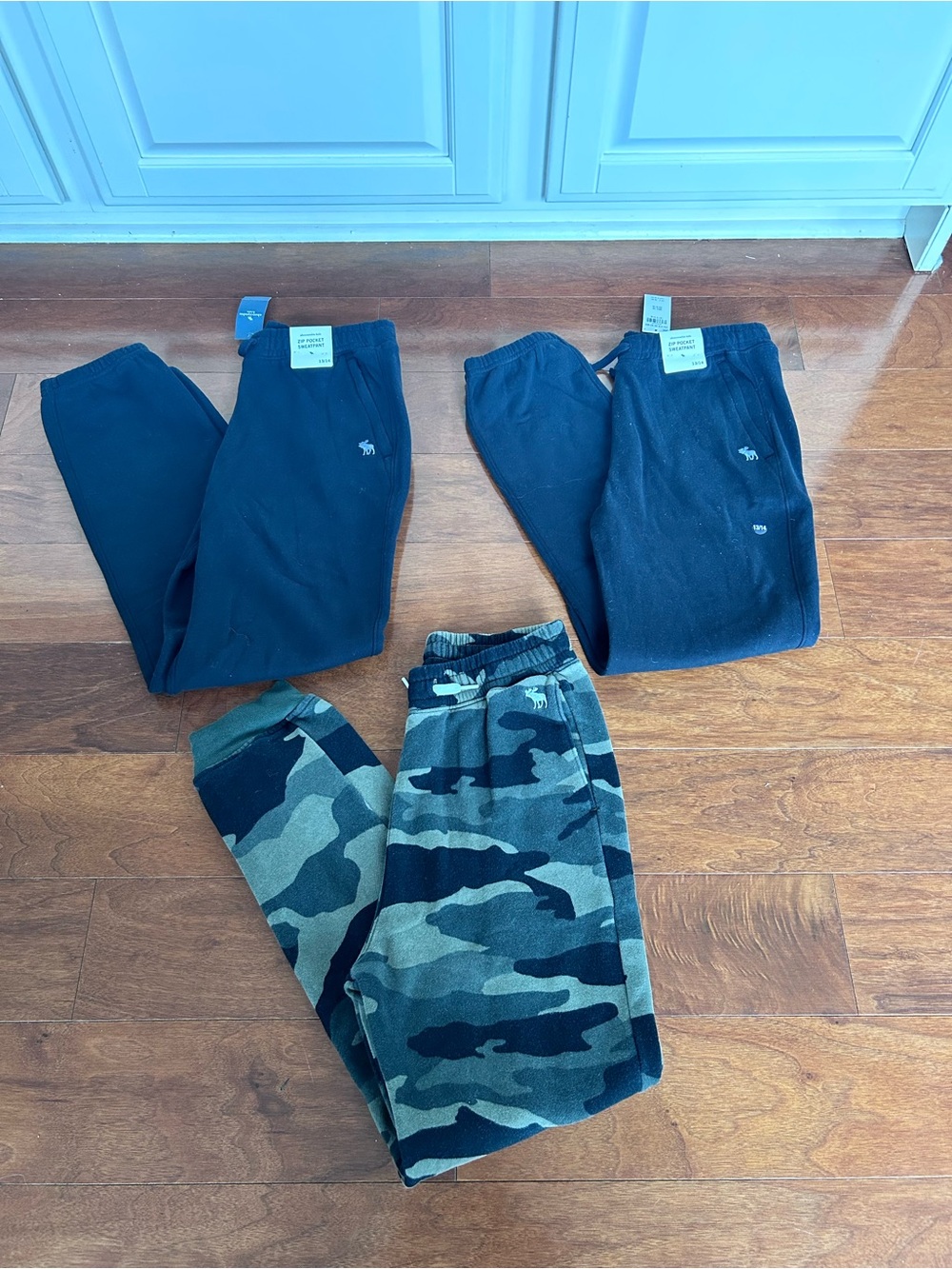 NWT abercrombie kids boys sweatpants joggers size 13/14 and 15/16